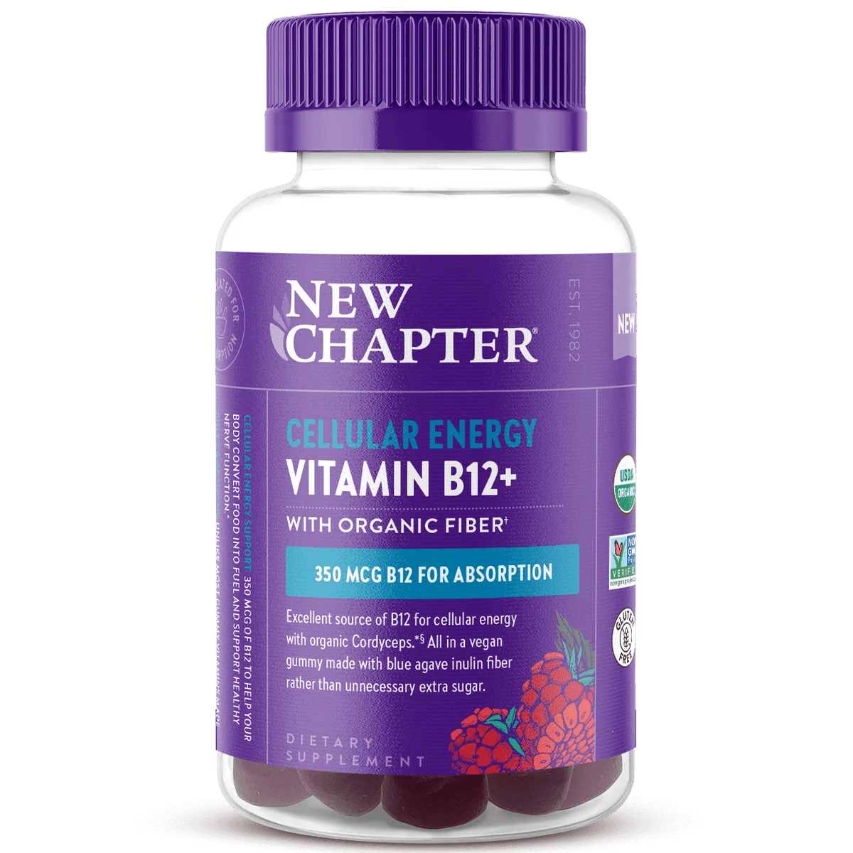 New Chapter Organic Vitamin B12+ Gummies | Cellular Energy Support, 60 Gummies - Endnutrition.com