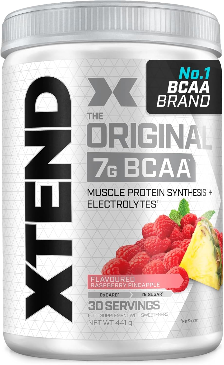 Xtend 7G BCAAs Raspberry Pineapple | Muscle Recovery, Electrolytes & Hydration