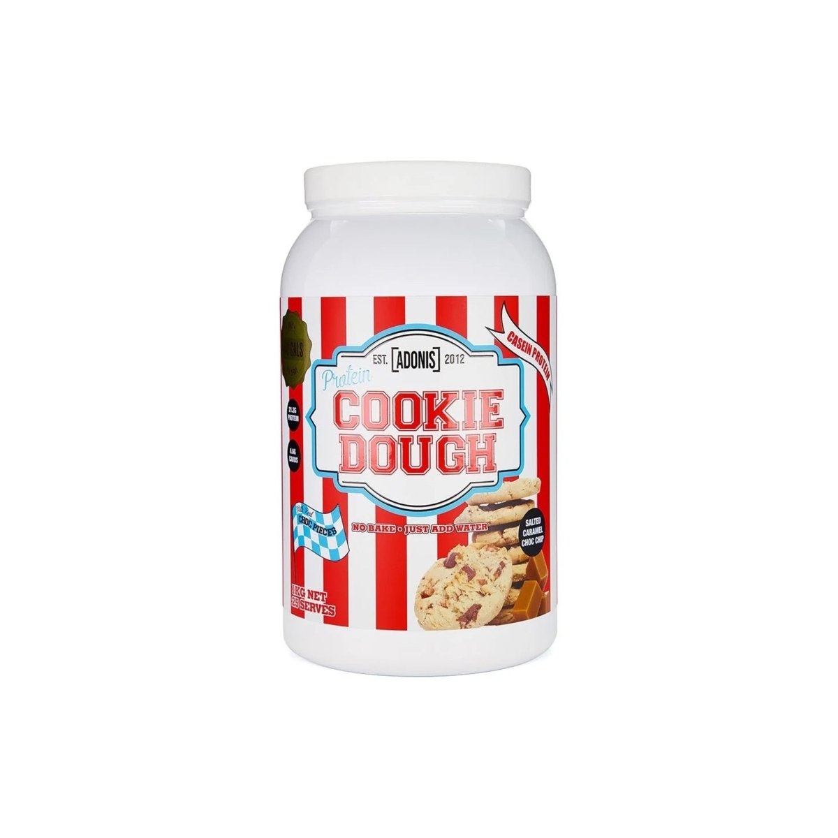 Adonis Cookie Dough Salted Caramel Choc Chip 1KG | High Protein, Vegan, Gluten-Free Treat - endnutrition.com