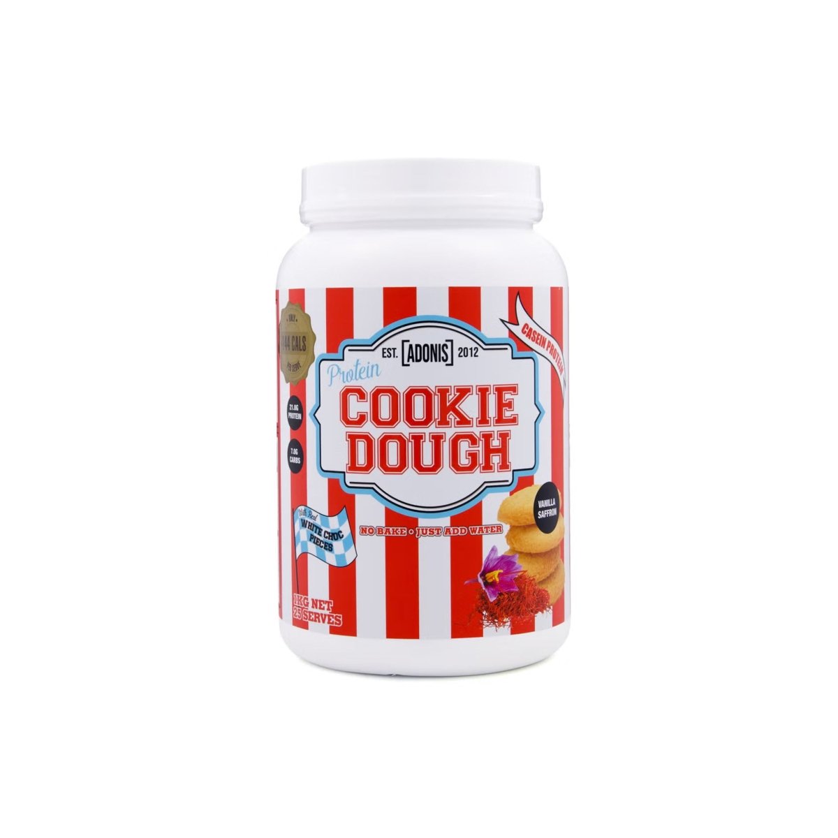 Adonis Vanilla Saffron Cookie Dough 1kg | Premium Protein Snack Ready-to-Bake - endnutrition.com