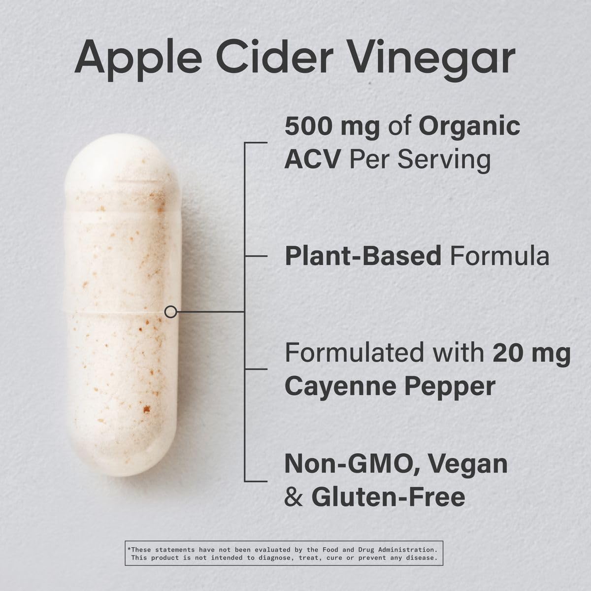 Sports Research Apple Cider Vinegar with Cayenne – 120 Veggie Capsules – Organic Fermented Formula - END Nutrition