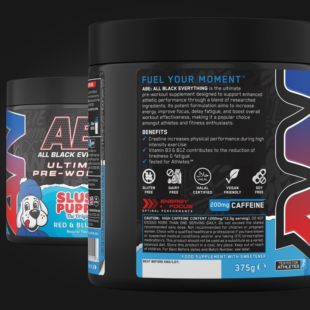 Applied Nutrition ABE Ultimate Pre-Workout | Slush Puppie Mix Flavor | 375g | 200mg Caffeine, 3g Creatine - endnutrition.com
