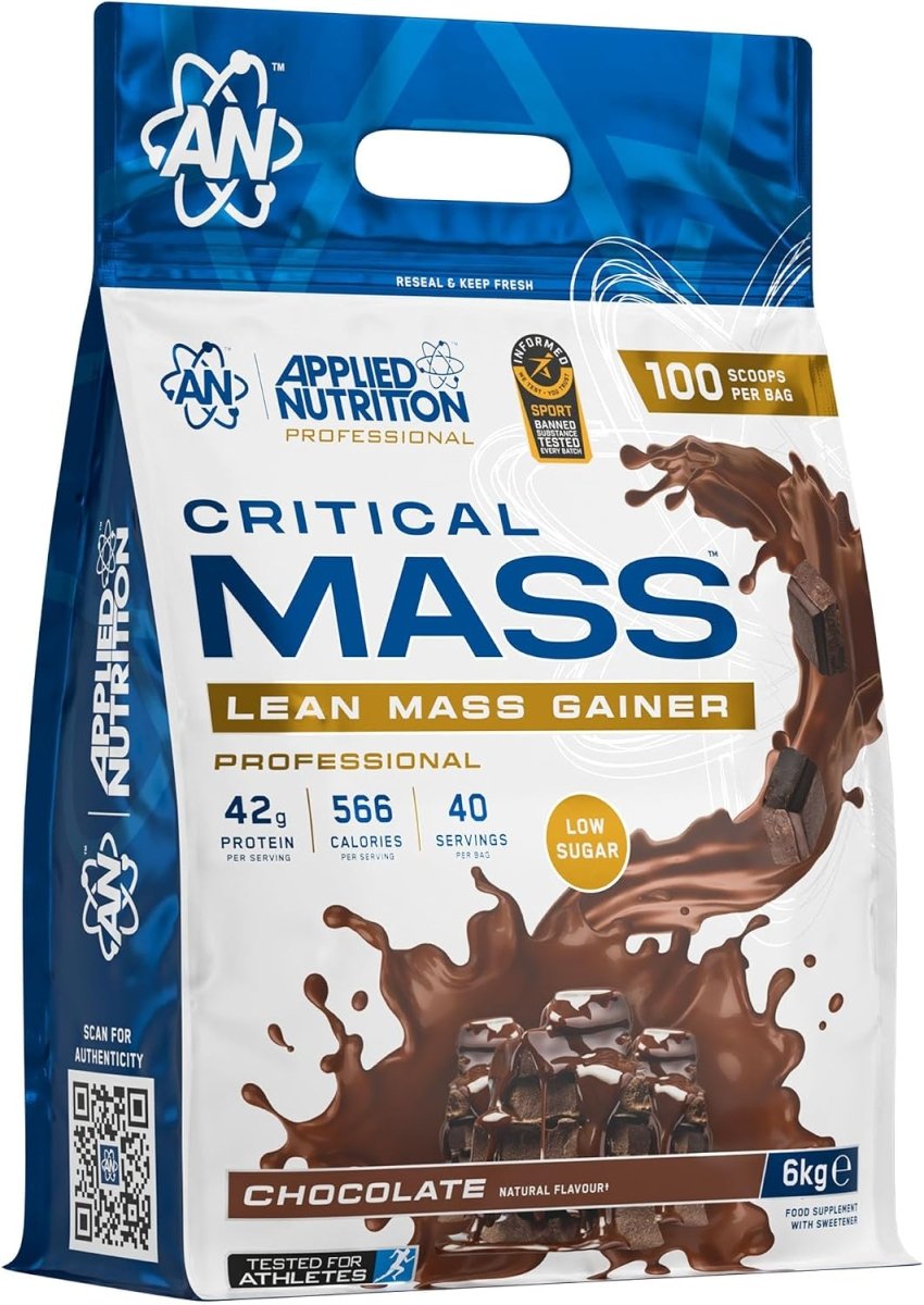 Applied Nutrition Critical Mass Lean Mass Gainz | Chocolate | 6kg | 42g Protein, 40 Servings - endnutrition.com