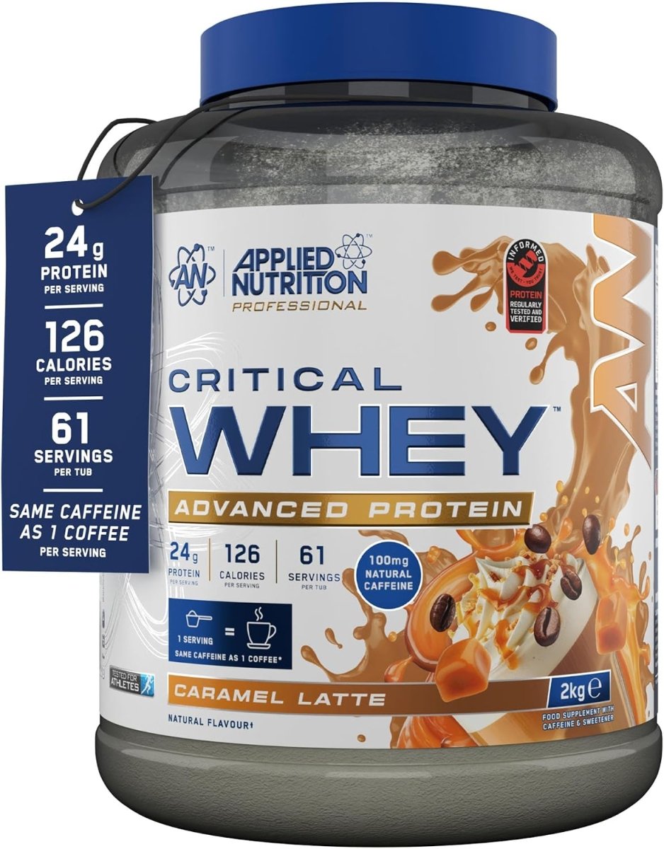 Applied Nutrition Critical Whey Protein | Caramel Latte | 2kg | 24g Protein, 61 Servings - endnutrition.com