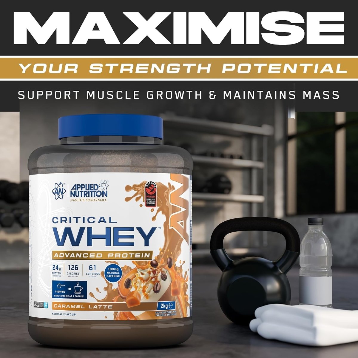 Applied Nutrition Critical Whey Protein | White Choc Pistachio | 2kg | 24g Protein, 61 Servings - endnutrition.com