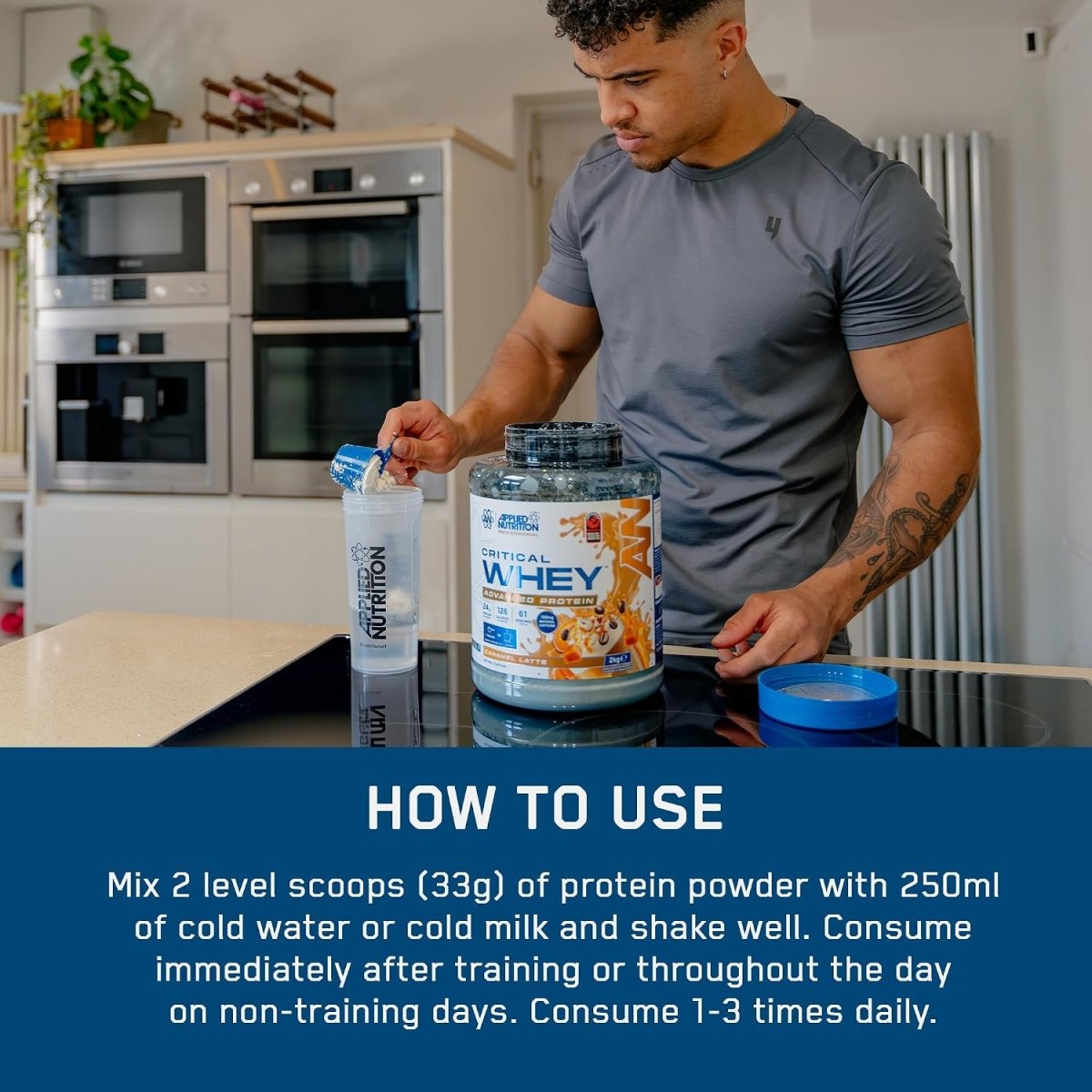 Applied Nutrition Critical Whey Protein | White Choc Pistachio | 2kg | 24g Protein, 61 Servings - endnutrition.com