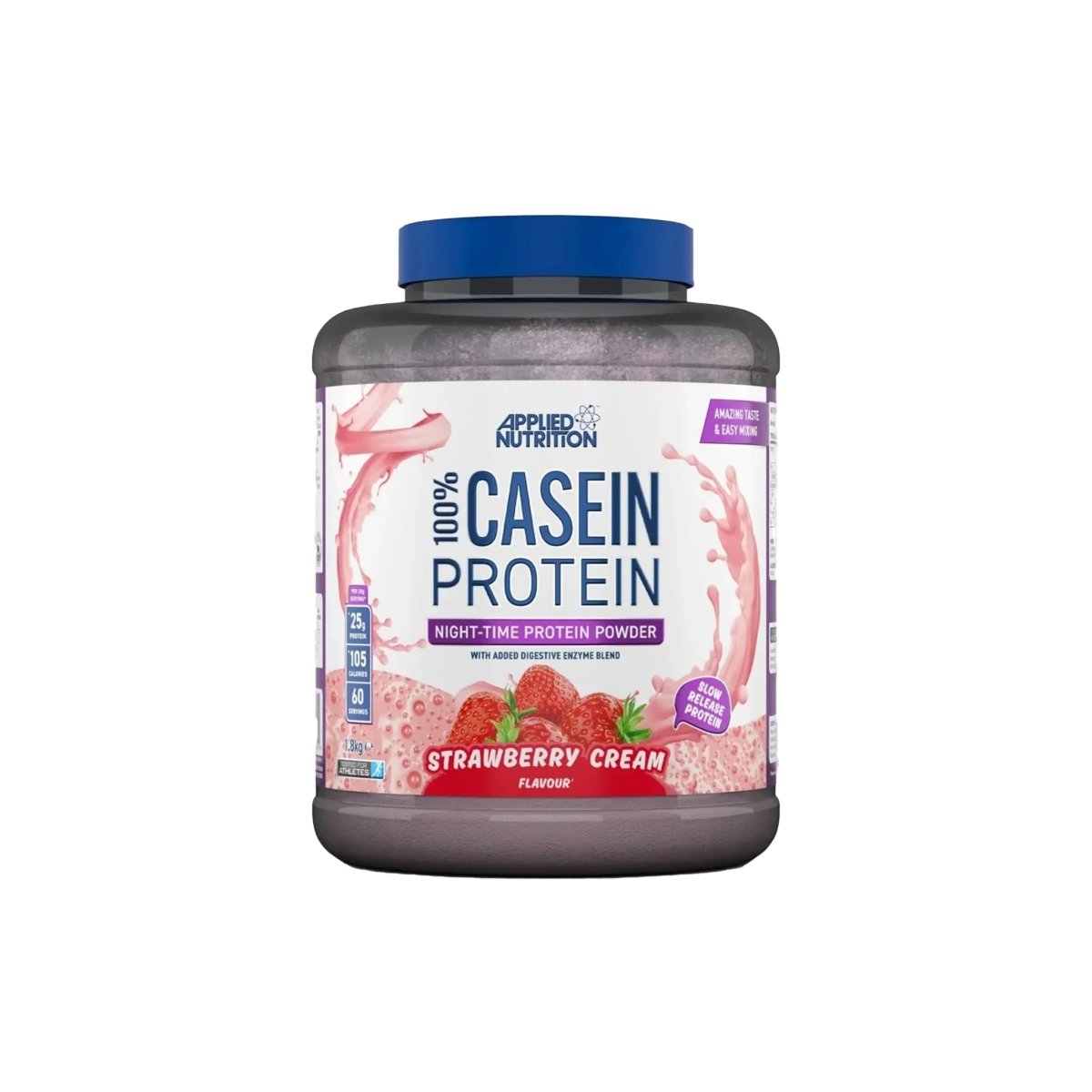 Applied Nutrition 100% Casein Protein Strawberry Cream | Muscle Growth 1.8kg - endnutrition.com