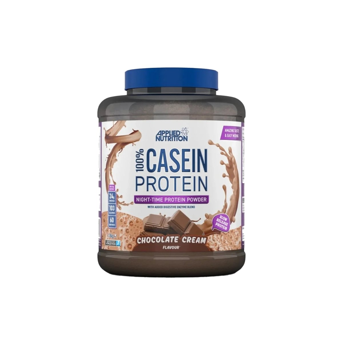 Applied Nutrition 100% Casein Protein Powder | Chocolate Cream flavor| Muscle Growth 1.8kg - endnutrition.com