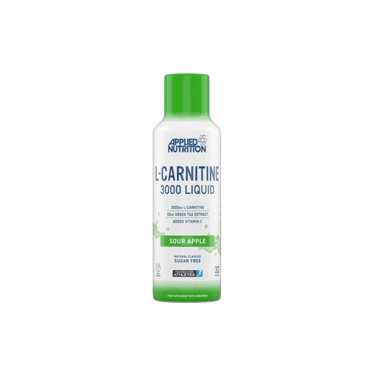 Applied Nutrition L-Carnitine 3000 & Green Tea Sour Apple 480ml - endnutrition.com