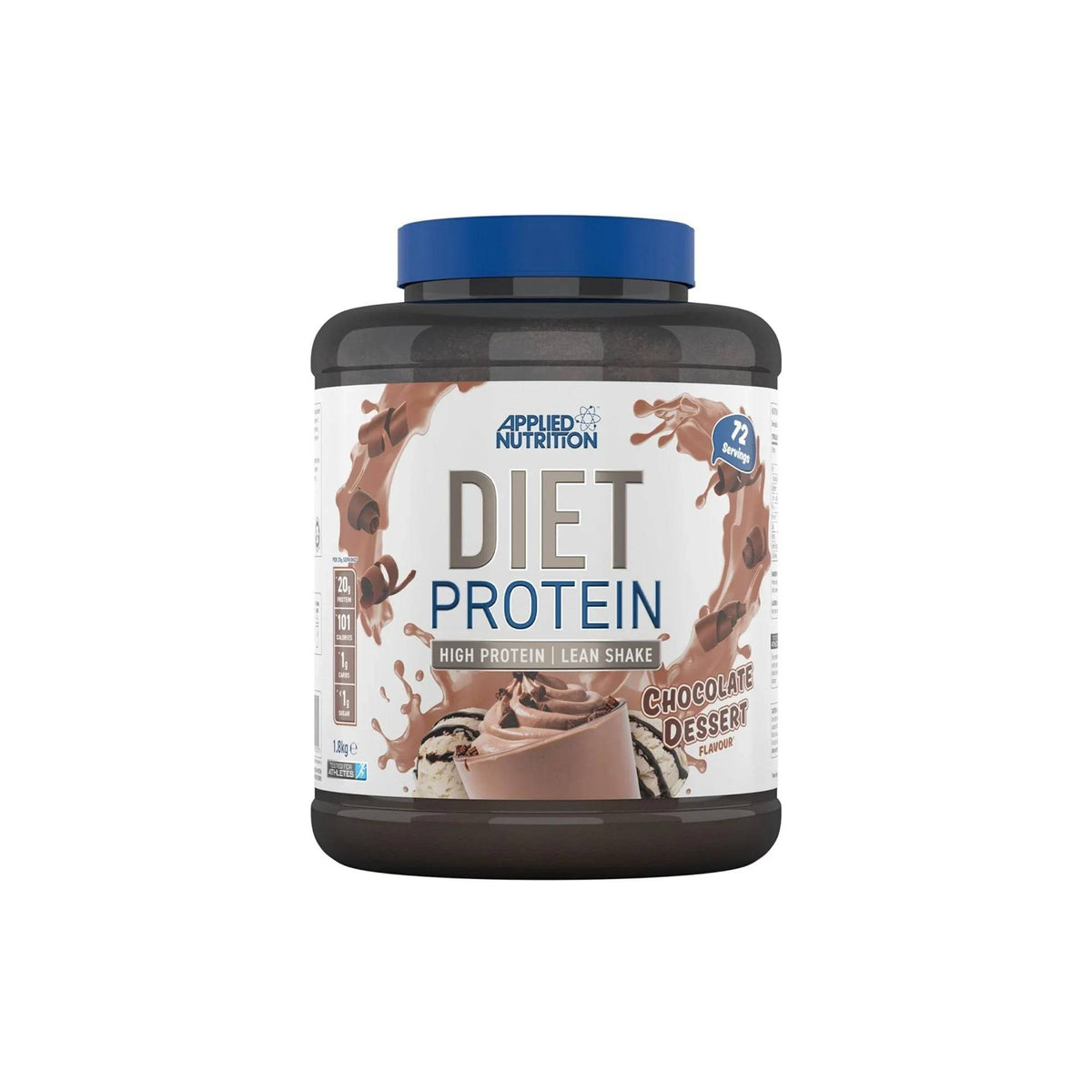 Applied Nutrition Diet Whey Chocolate 1.8kg, High Protein Shake for Weight Management, 72 Servings - endnutrition.com