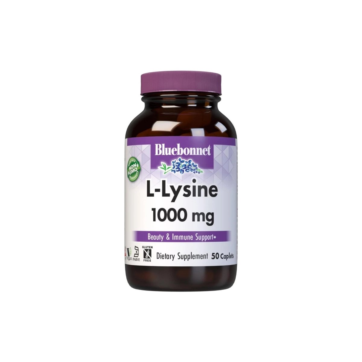 Bluebonnet L‑Lysine – 1000 mg – 50 Caplets – Immune & Collagen Support - endnutrition.com