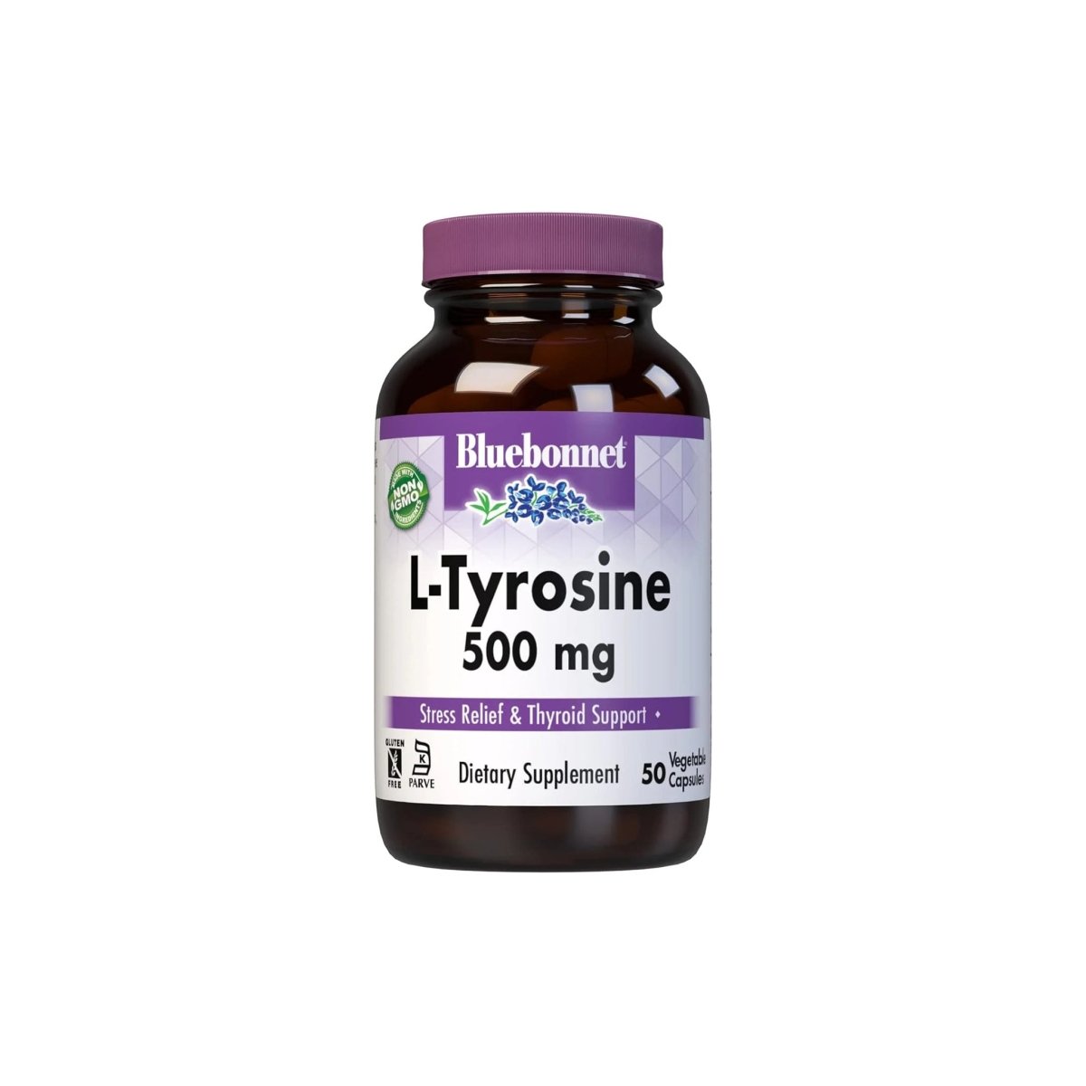 Bluebonnet L‑Tyrosine – 500 mg – 50 Vegetable Capsules – Stress, Focus & Cognitive Support - endnutrition.com