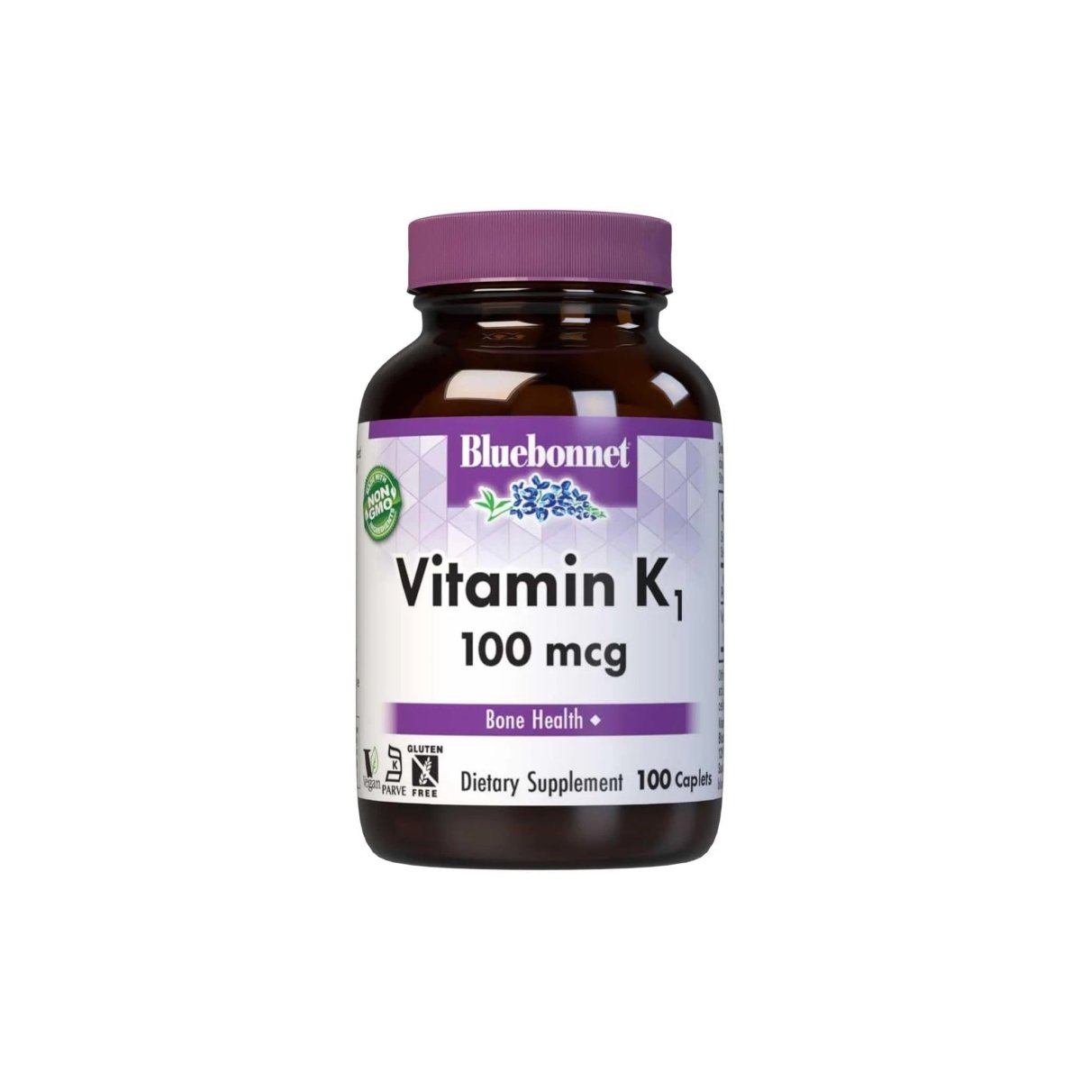 Bluebonnet Vitamin K1 – 100 mcg – 100 Vegan Caplets – Bone & Cardiovascular Health Support - endnutrition.com