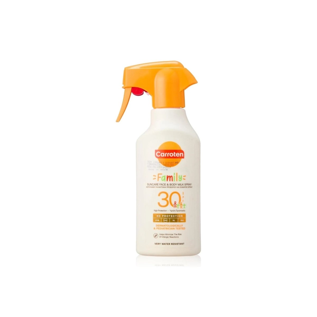 Carroten Family Suncare Face & Body Milk Spray SPF30 270ml Family Protection & Hydration - endnutrition.com