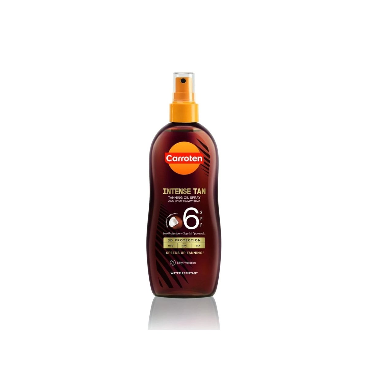 Carroten Intense Tan Tanning Oil Spray SPF6 Coconut 200ml | Deep Tan & Hydration - endnutrition.com