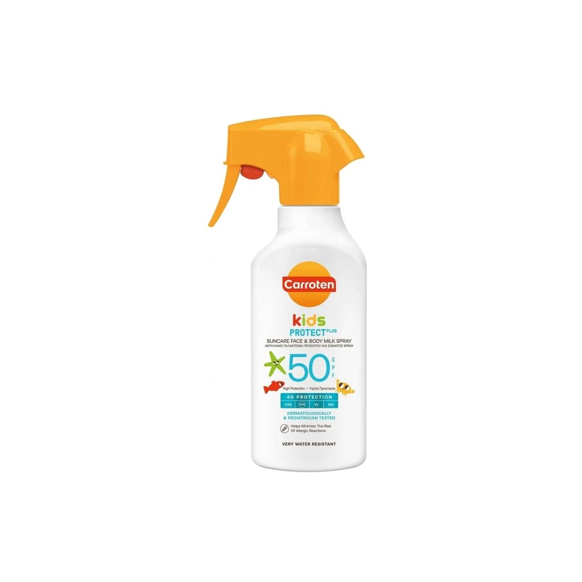 Carroten Kids Protect Sun Face & Body Milk Spray SPF50 270ml | Kids’ High Protection & Hydration - endnutrition.com