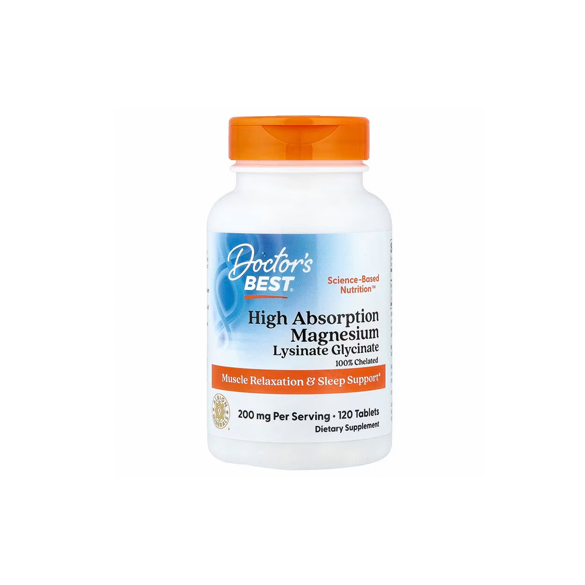 Doctor’s Best High Absorption Magnesium Lysinate Glycinate – 120 Tablets | 100% Chelated, Muscle, Nerve & Heart Support