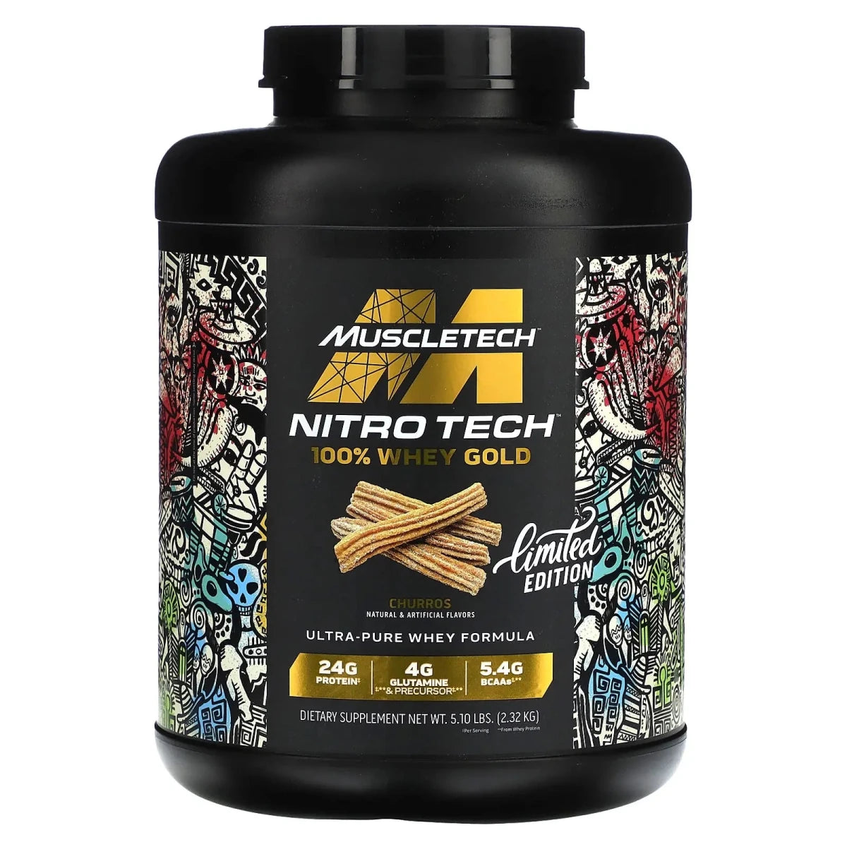 MuscleTech Nitro-Tech 100% Whey Gold Protein | Churros, 5 lb - Endnutrition.com