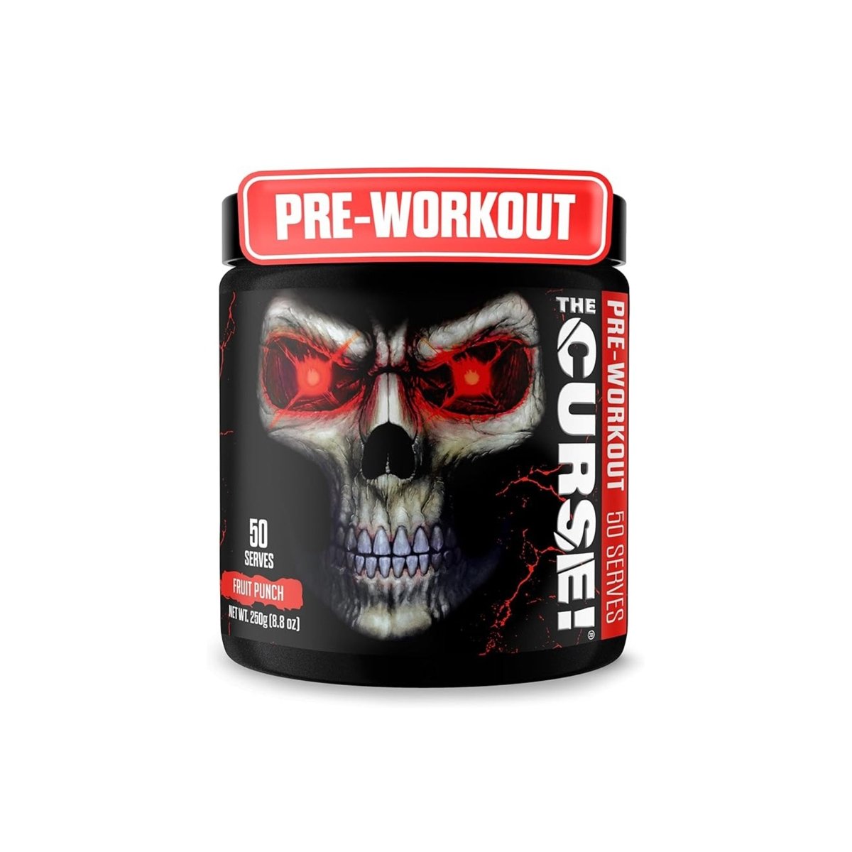 JNX The Curse Pre Workout Fruit Punch Energy Focus Booster 50 Servings - endnutrition.com