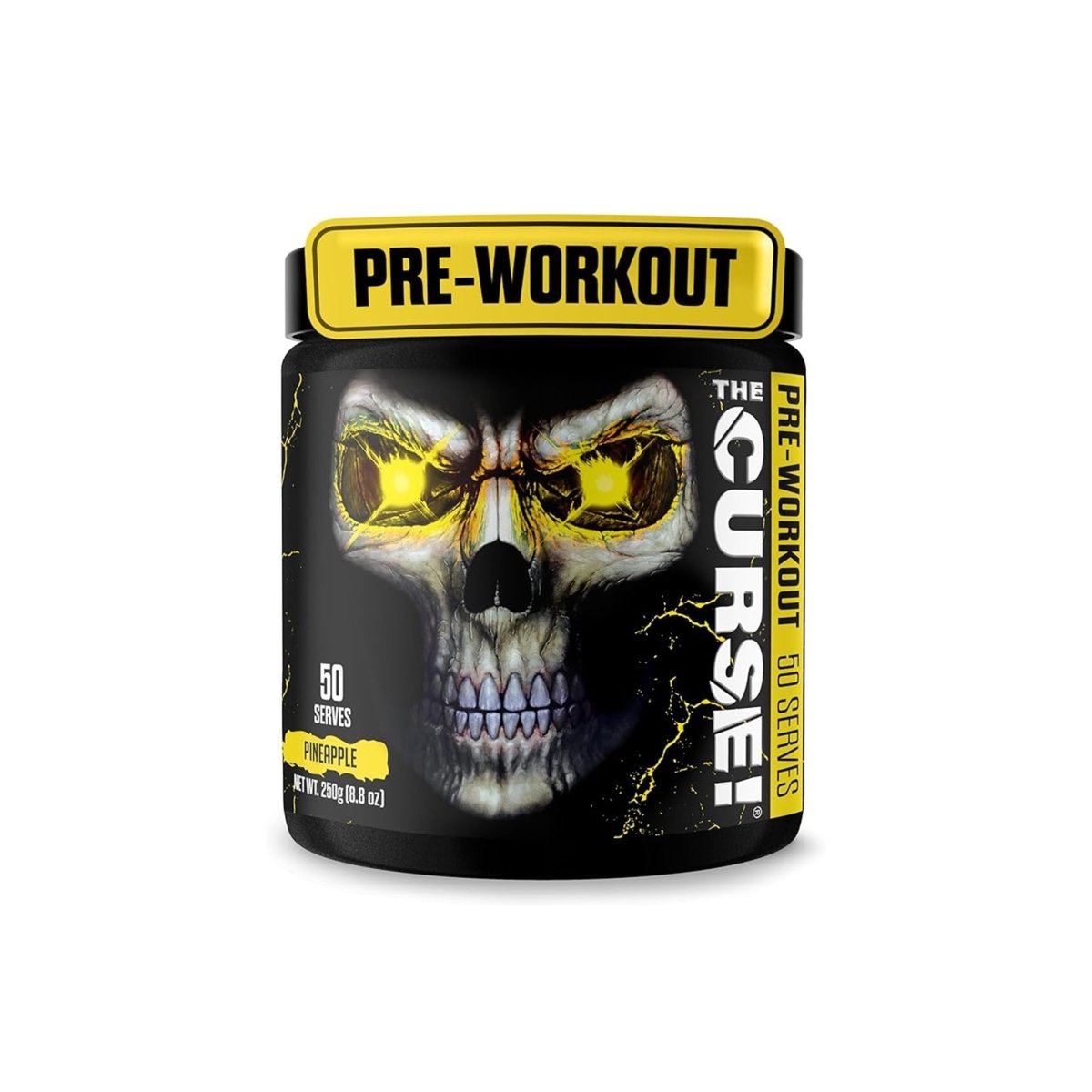 JNX Sports The Curse Pre Workout Powder –Pineapple Shred High Caffeine Energy & Pump Booster - endnutrition.com