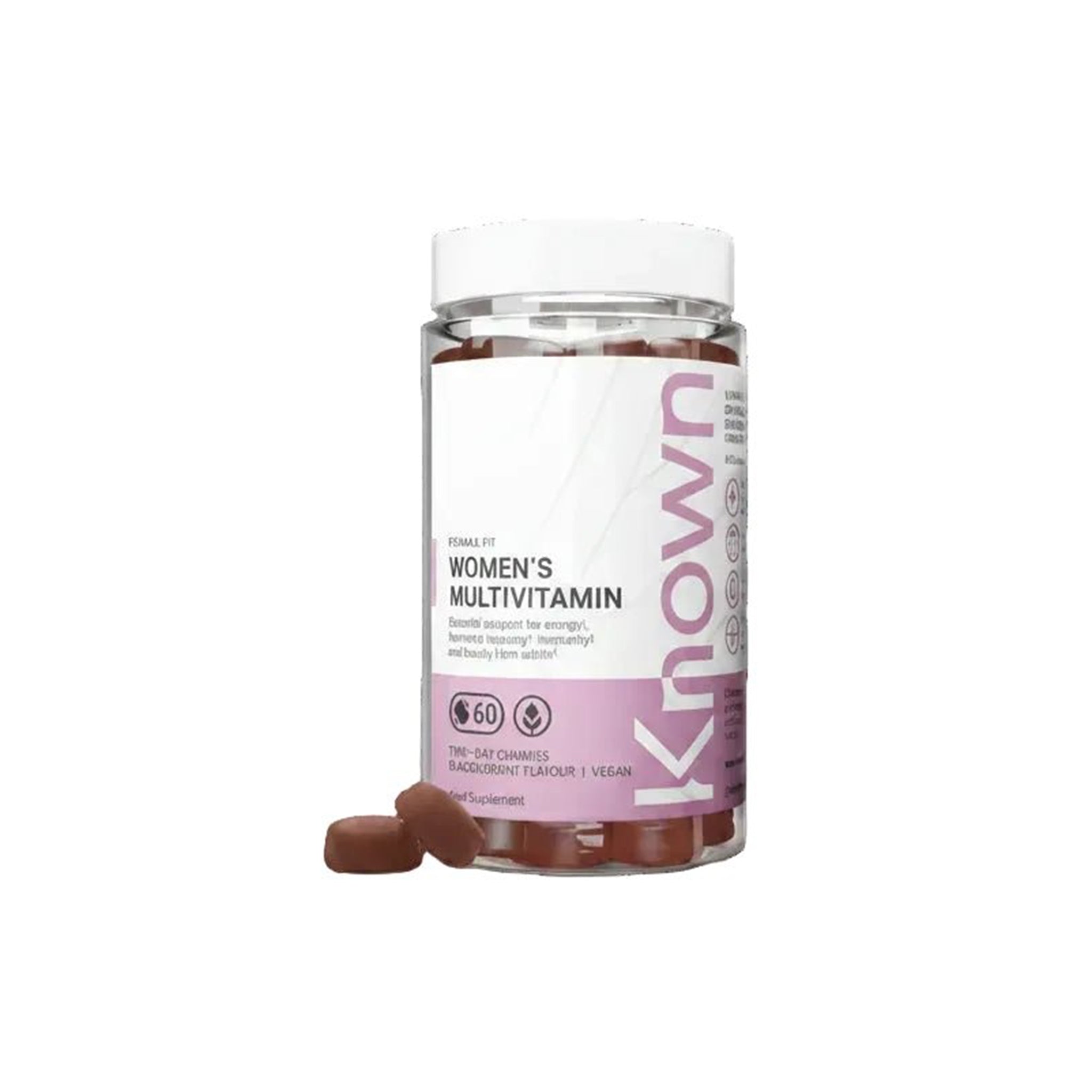 Known Women’s Multivitamin Gummies – Berry, Vegan Supplement with A, C, D3, E, B6, B12, Biotin, Iron, Zinc, Sea Moss – Skin, Hair & Immune Support - endnutrition.com