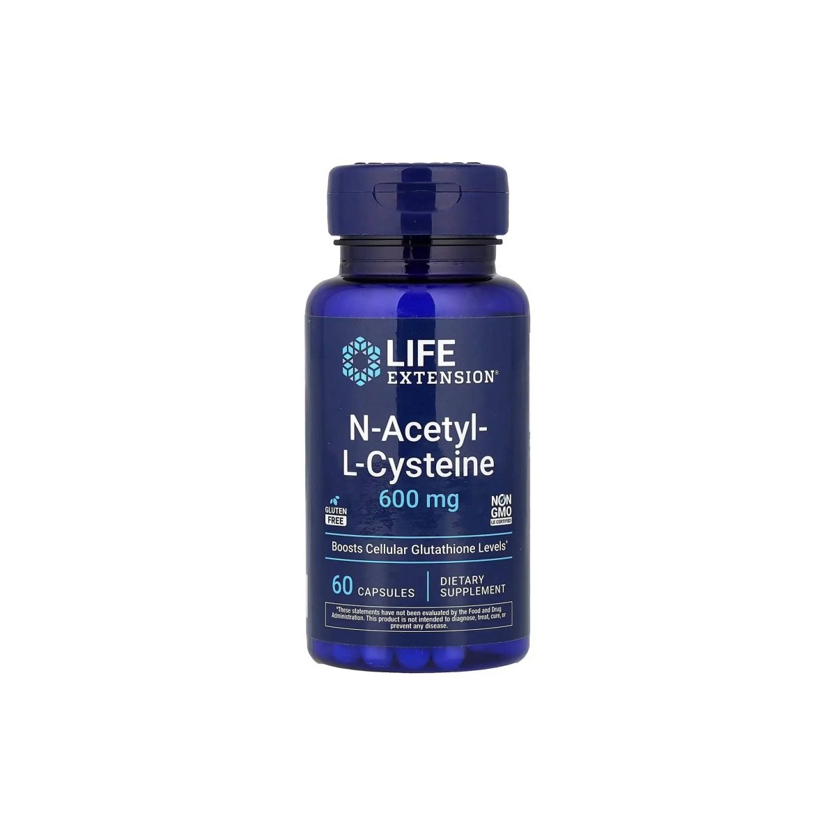 Life Extension N-Acetyl-L-Cysteine (NAC) 600 mg - 60 Capsules - endnutrition.com
