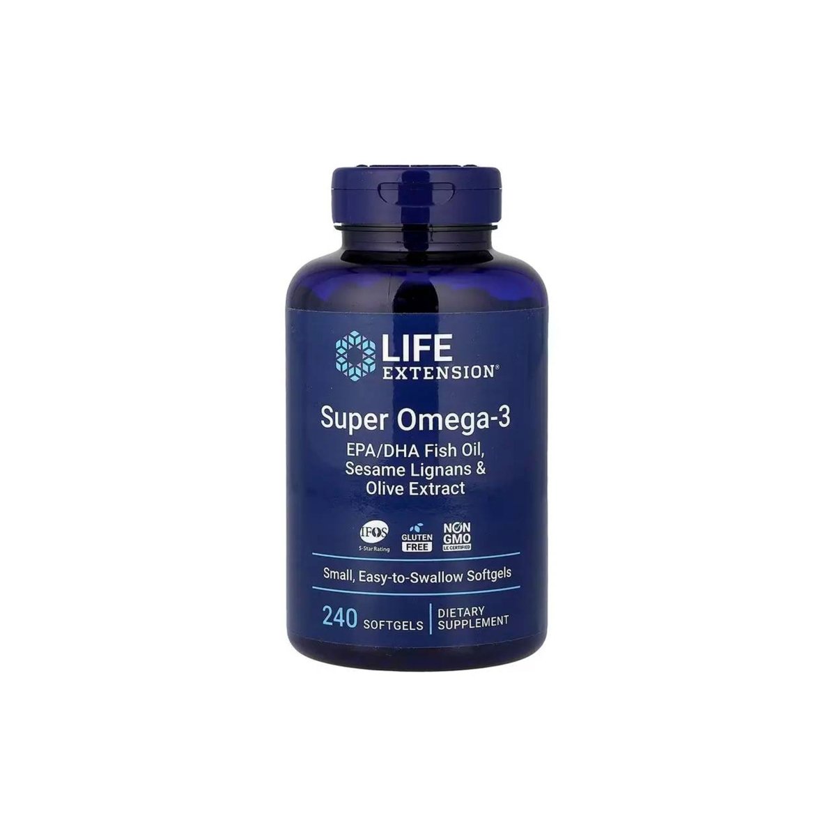 Life Extension Super Omega-3 EPA/DHA Fish Oil with Sesame Lignans & Olive Extract - 240 Softgels - endnutrition.com