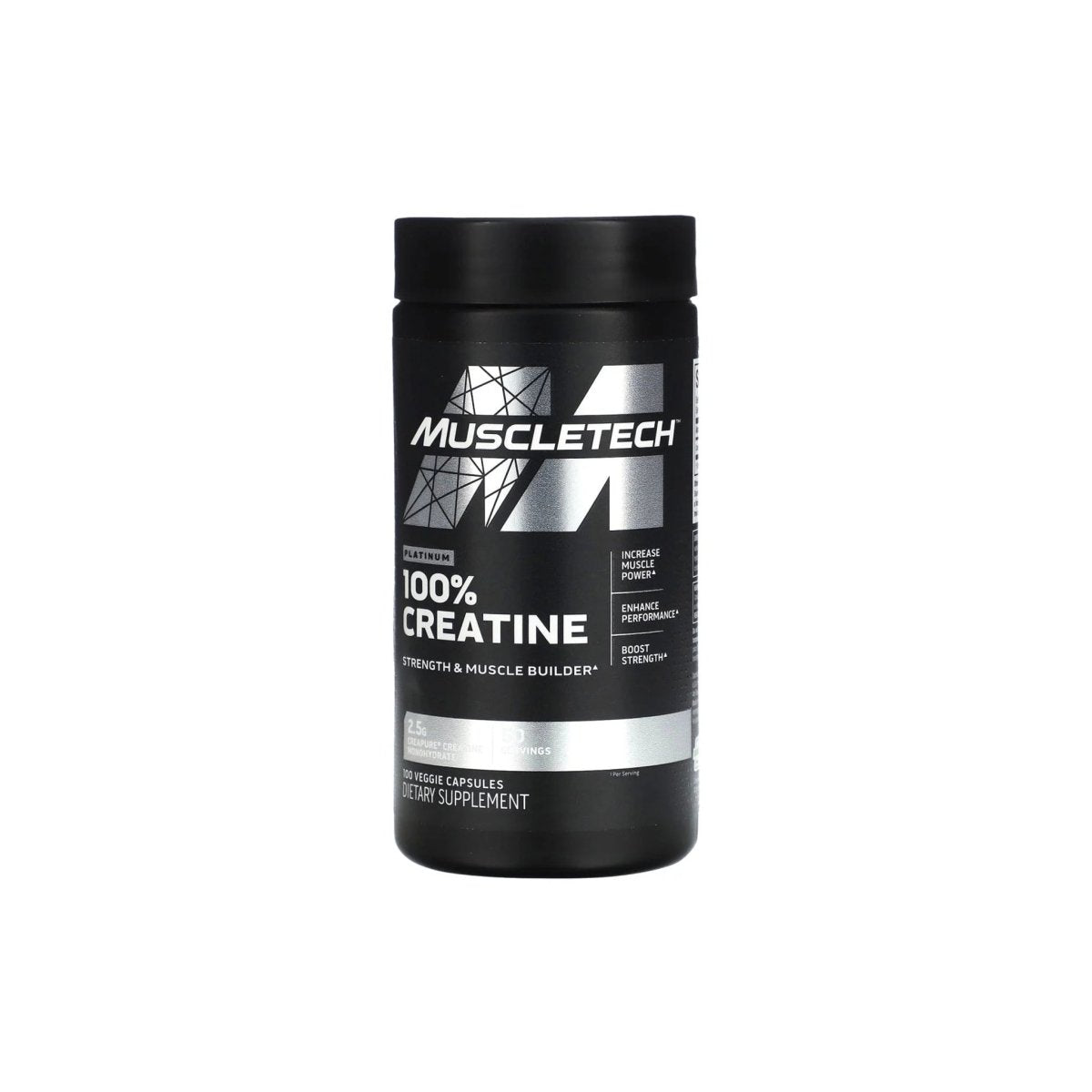 MuscleTech 100% Creatine Capsule | 100 Veggie Caspsules, Boost Strength & Recovery - endnutrition.com