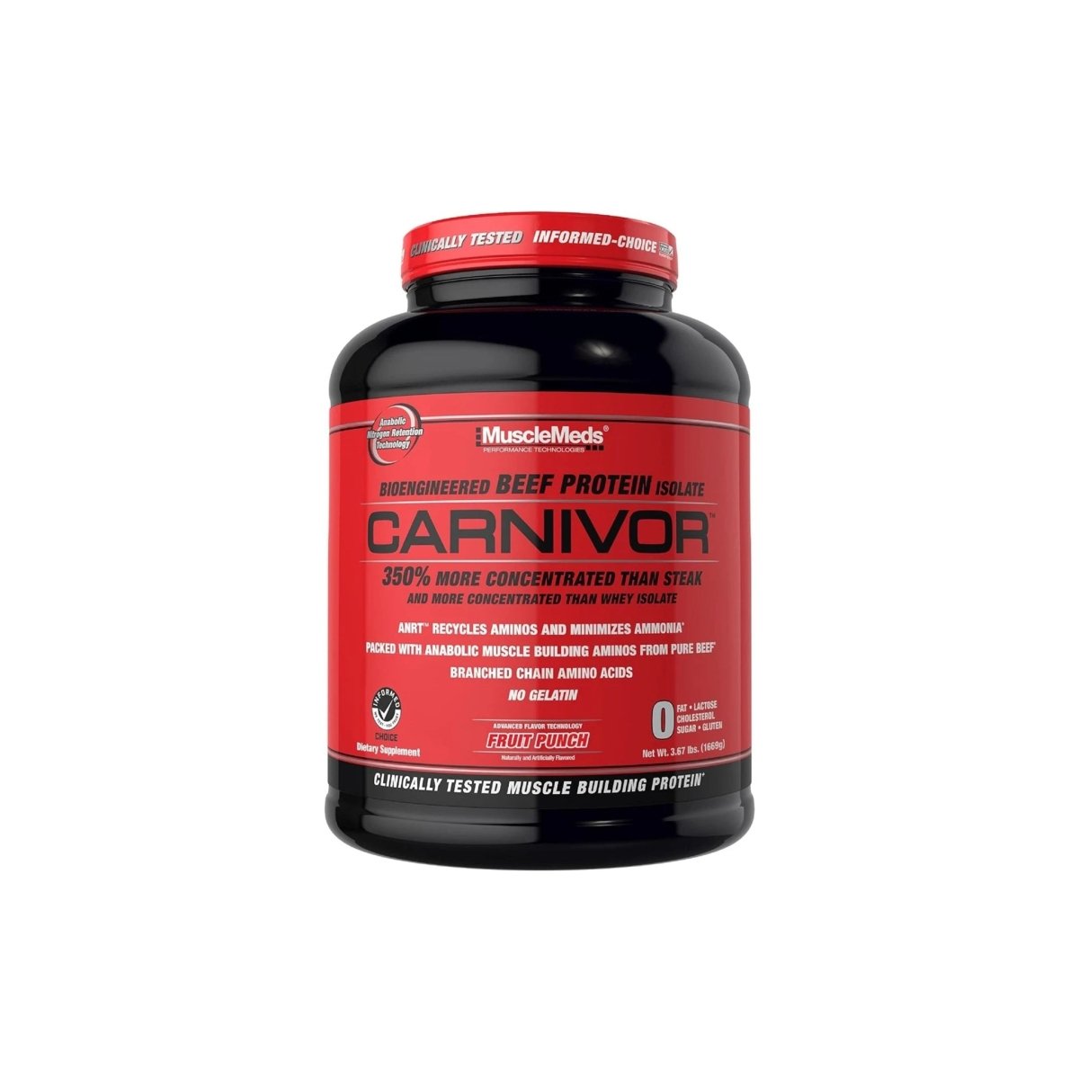 MuscleMeds Carnivor Beef Protein Isolate Fruit Punch – High Protein Muscle Builder 4lb - endnutrition.com