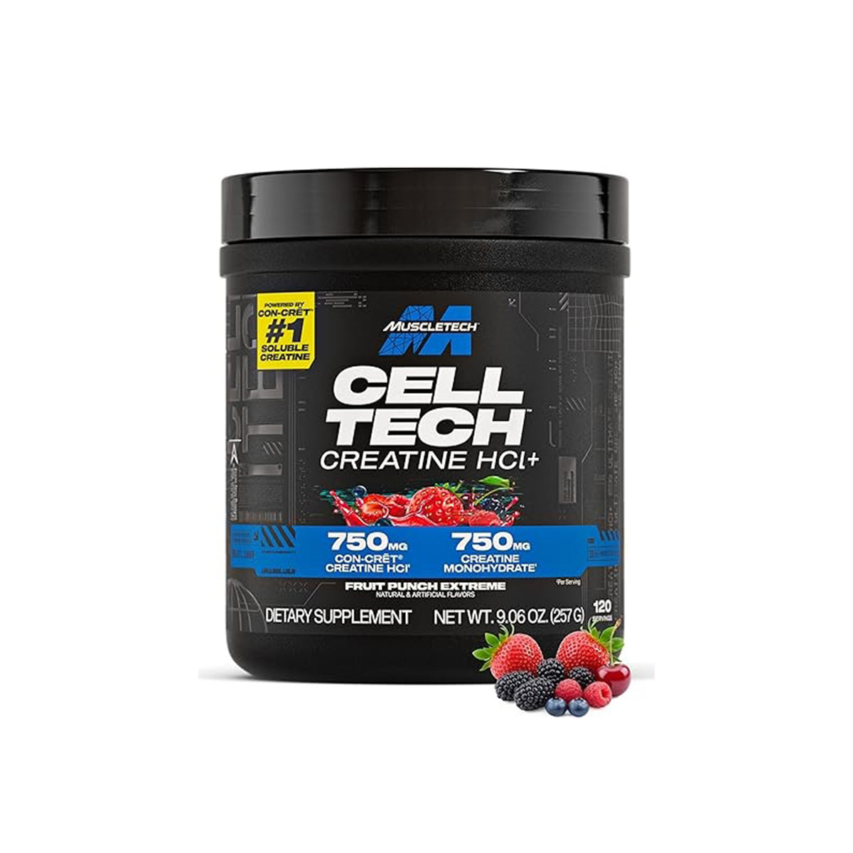 MuscleTech Cell-Tech Creactor Creatine HCl 120 Servings – Strength & Recovery Fruit Punch - endnutrition.com