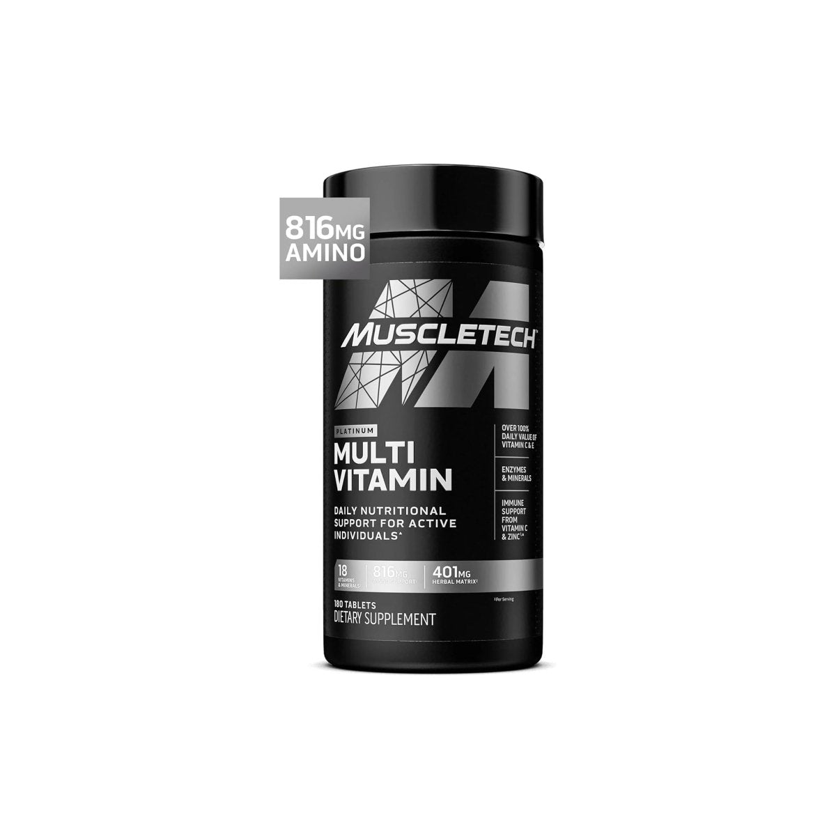 MuscleTech Platinum Multivitamin for Men & Women | 180 Tablets - endnutrition.com