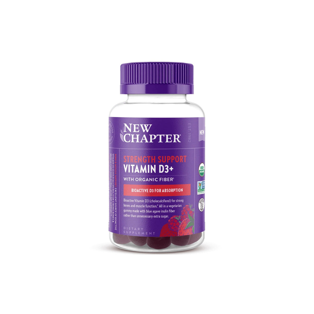 New Chapter Organic Vitamin D3 Gummies 1000 IU | 60 Vegetarian Gummies - Endnutrition.com