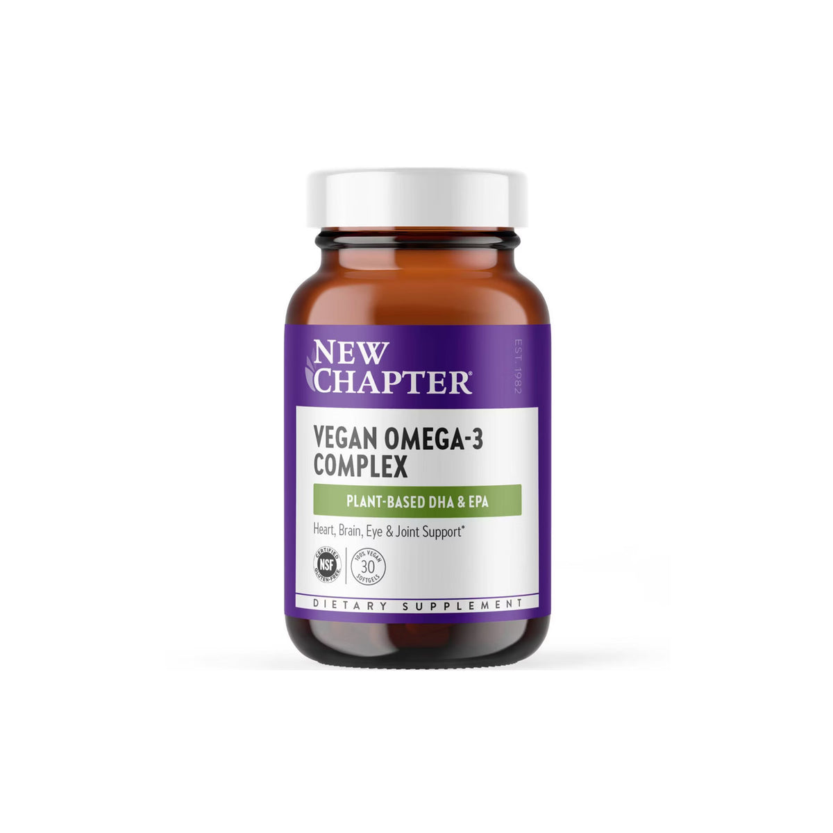 New Chapter Vegan Omega-3 DHA & EPA Softgels – 30 Capsule