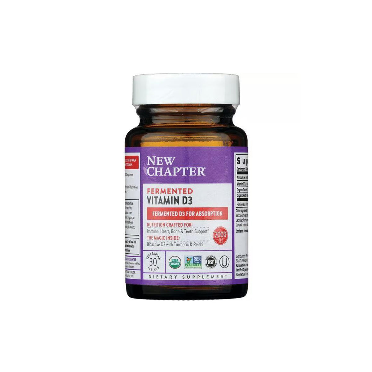 New Chapter Fermented Vitamin D3 2000 IU – 30 Capsules - endnutrition.com
