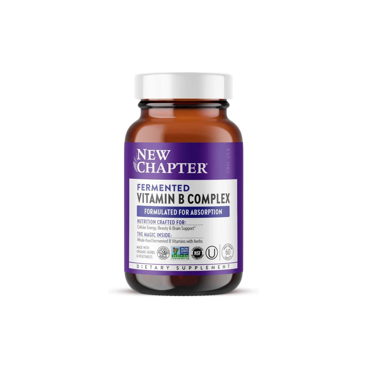 New Chapter Fermented Vitamin B Complex – 60 Tablets - END Nutrition