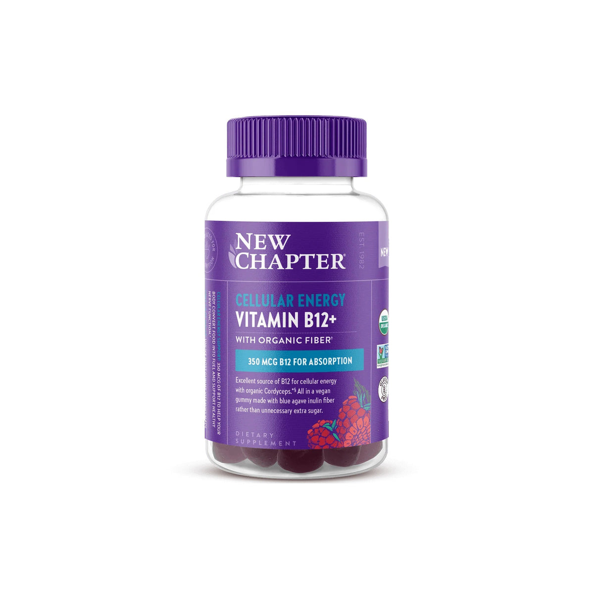 New Chapter Organic Vitamin B12+ Gummies | Cellular Energy Support, 60 Gummies - Endnutrition.com