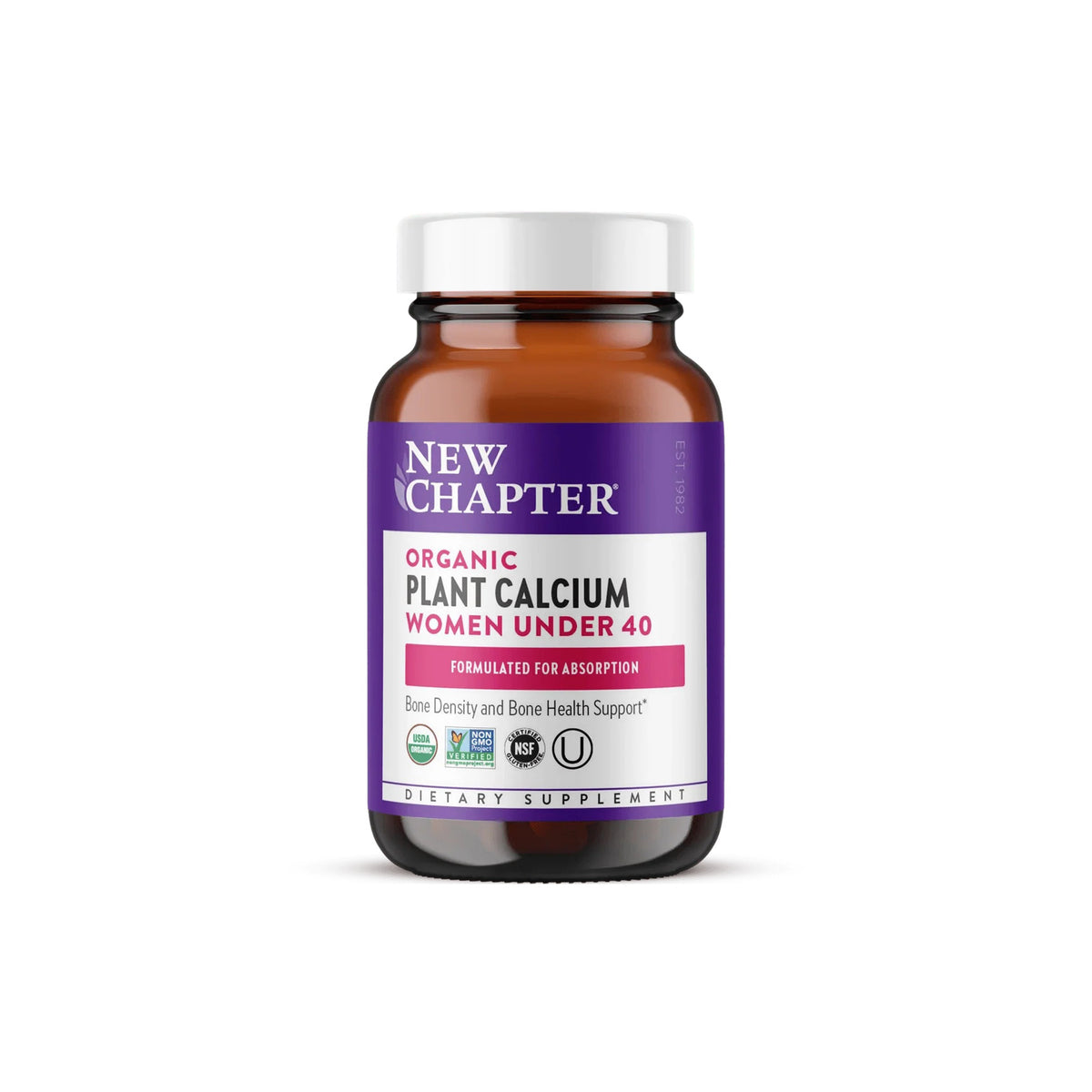 New Chapter Organic Plant Calcium for Women Under 40 – 60Tablets - endnutrition.com