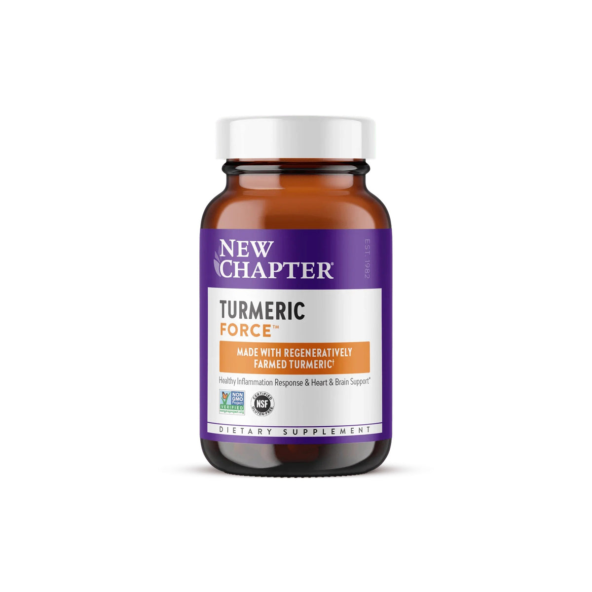 New Chapter Turmeric Force Capsules | Whole-Food Turmeric Support 30Capsules - Endnutrition.com