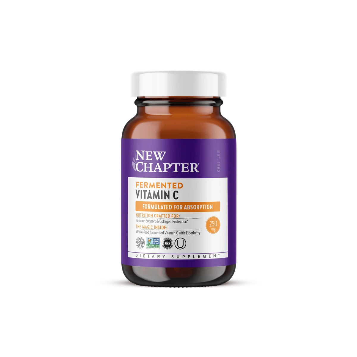 New Chapter Fermented Vitamin C Tablets 250mg – Immune Support 30 Tablets - Endnutrition.com