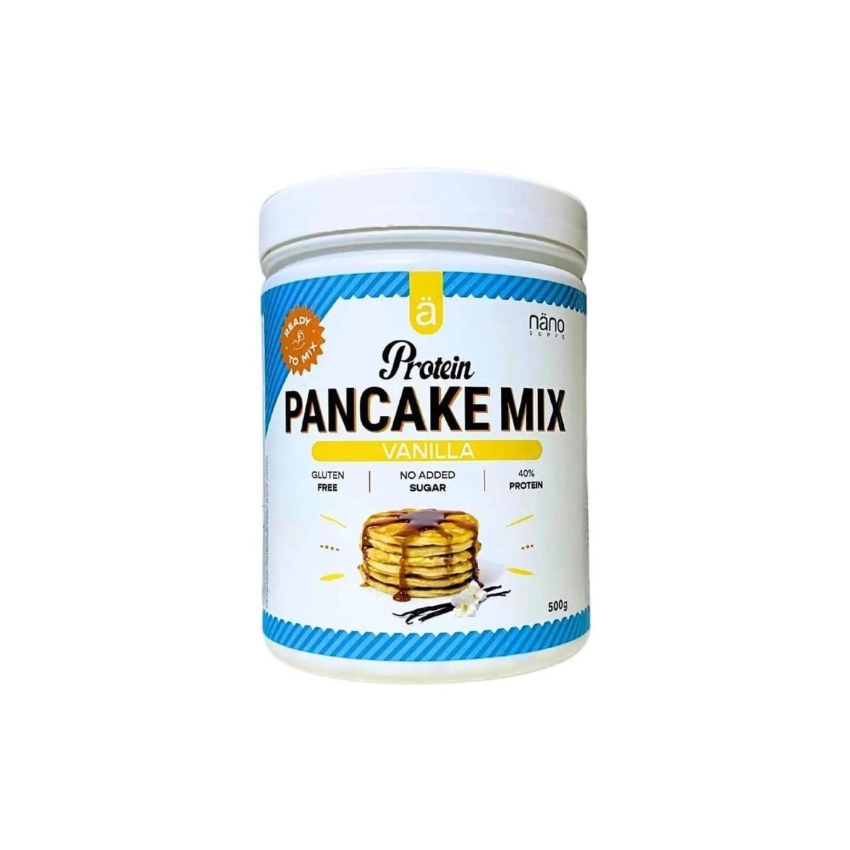 Nano Sups Protein Pancake Mix – Vanilla – 500 g – High Protein, Low Sugar Breakfast - endnutrition.com