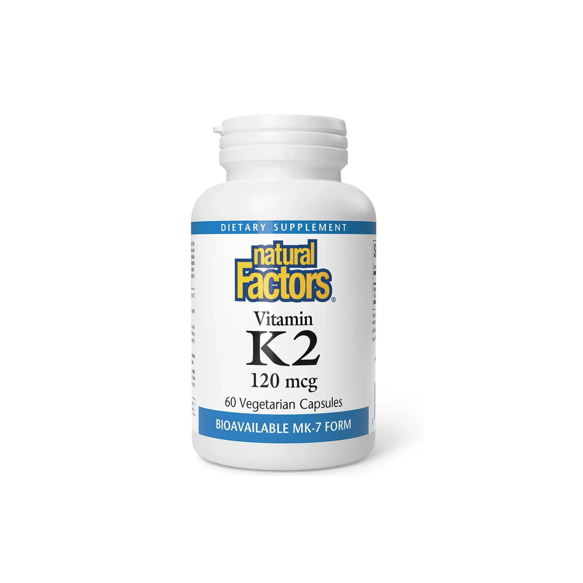 Natural Factors Vitamin K2 – 100 mcg – 60 Veg Capsules – Bone Strength, Heart Health & Calcium Support - END Nutrition