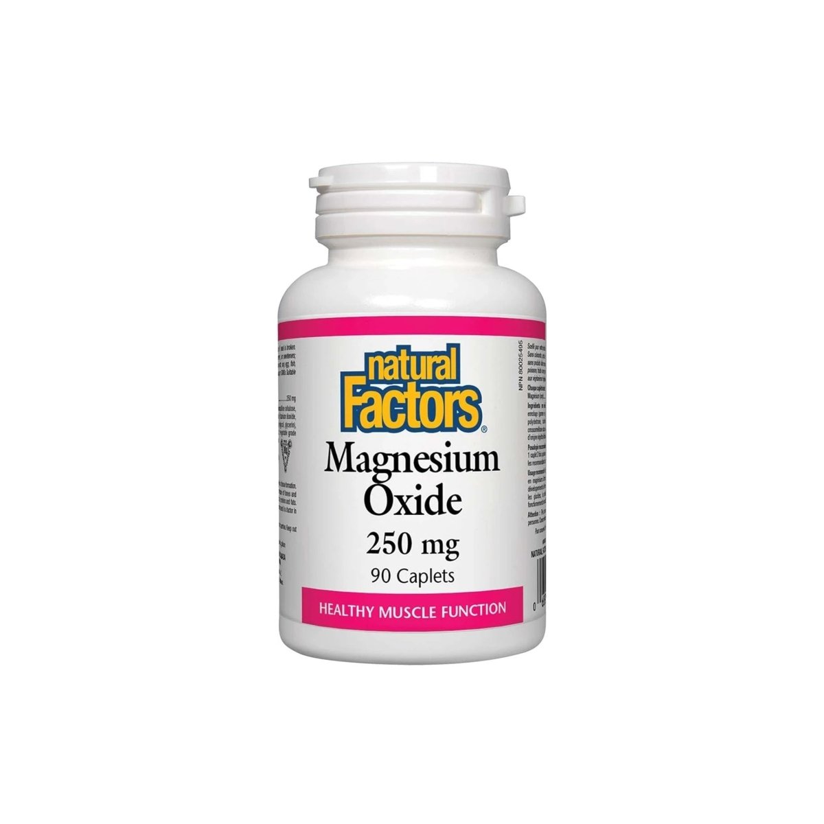 Natural Factors Magnesium Oxide – 250 mg – 90 Capsules – Muscle, Nerve & Bone Support - endnutrition.com
