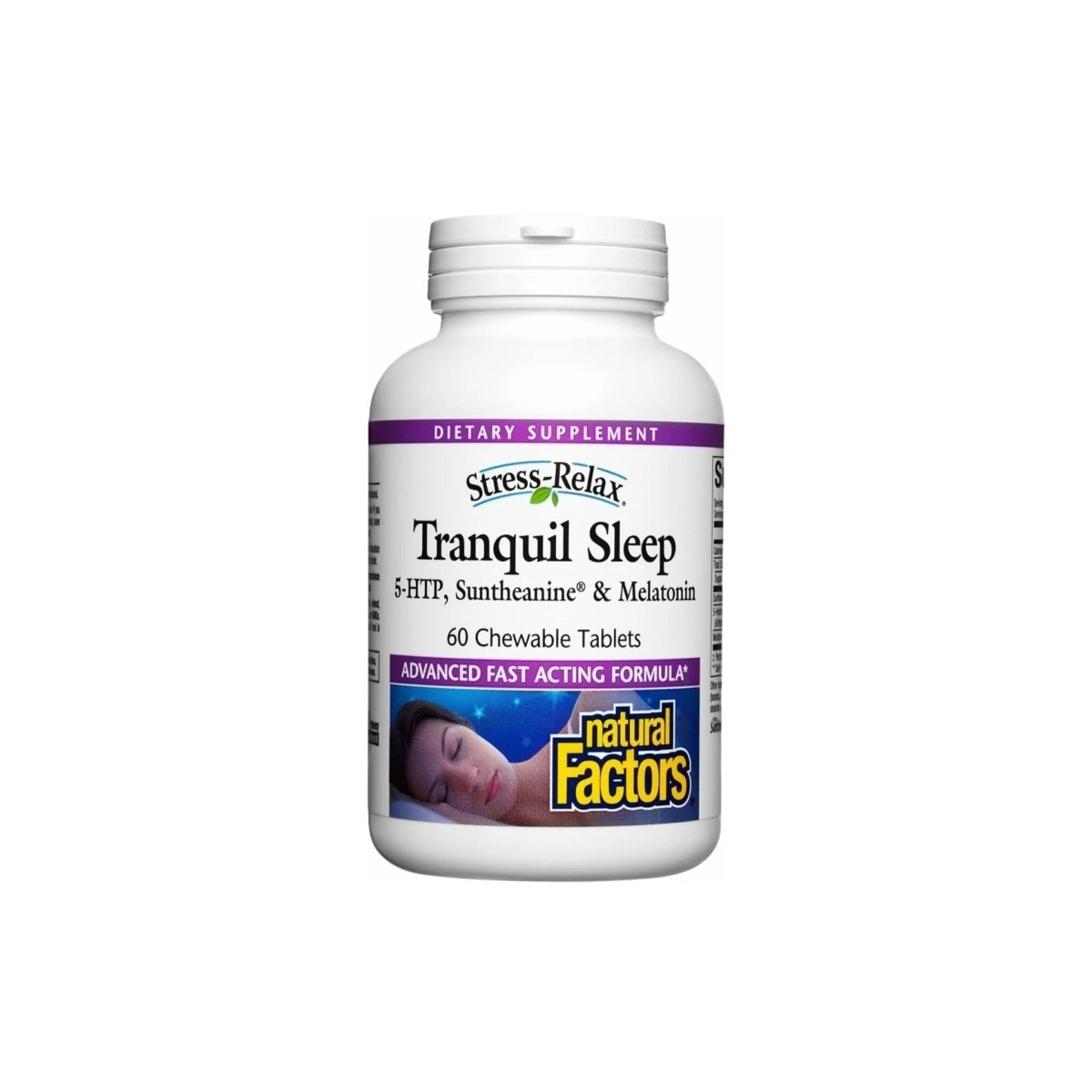 Natural Factors Tranquil Sleep Melatonin 5-HTP Chewable Sleep Support 60 Tabs - endnutrition.com
