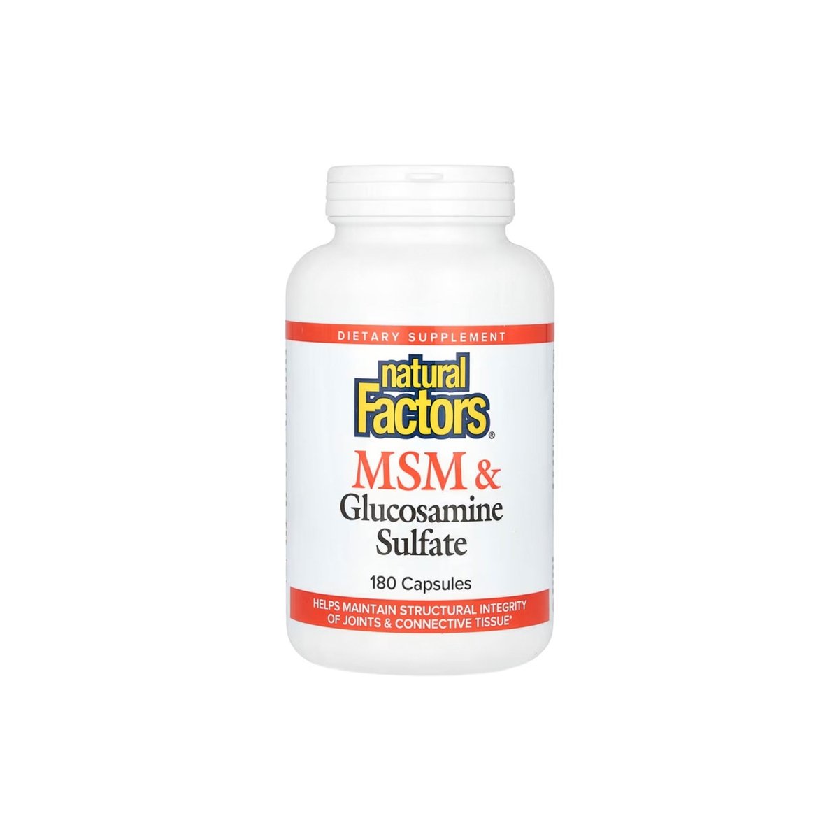 Natural Factors MSM Glucosamine Joint Support Capsules 180 Count - endnutrition.com