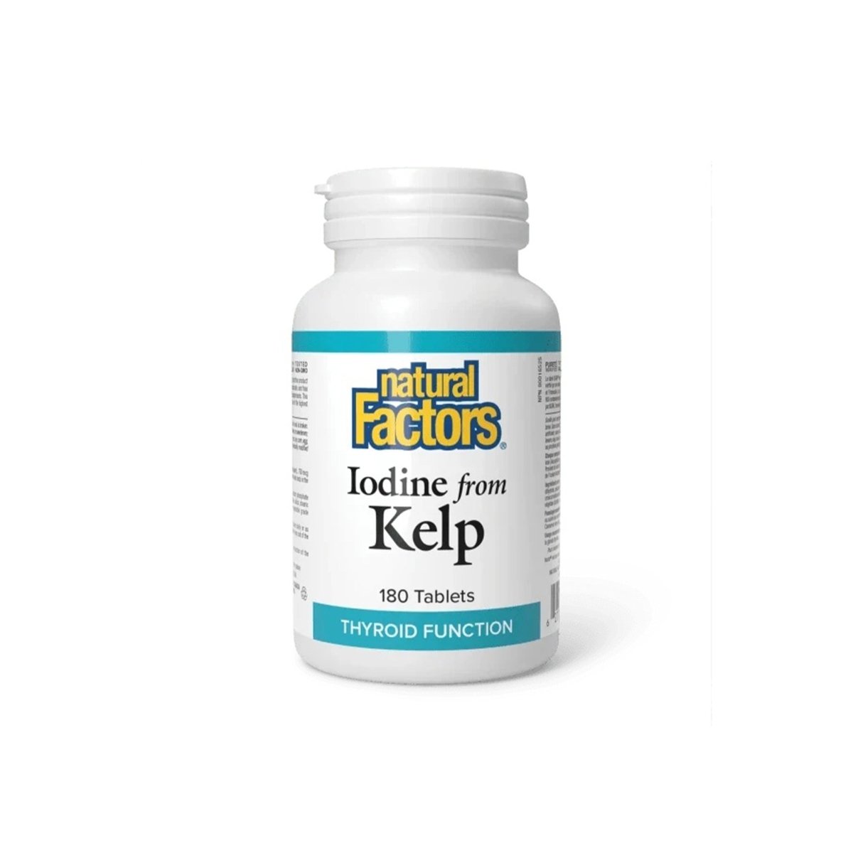 Natural Factors Kelp Iodine 750 mcg 180 Tablets – Thyroid Support - endnutrition.com