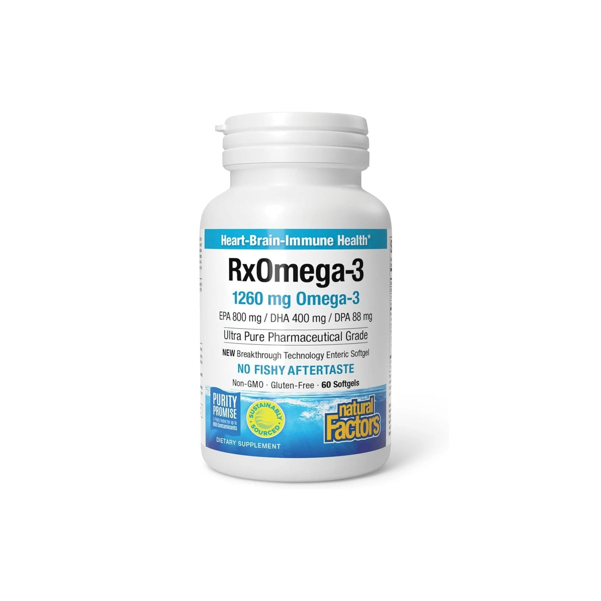 Natural Factors RxOmega‑3 – 60 Softgels – Brain, Heart & Eye Health Support with EPA & DHA - END Nutrition
