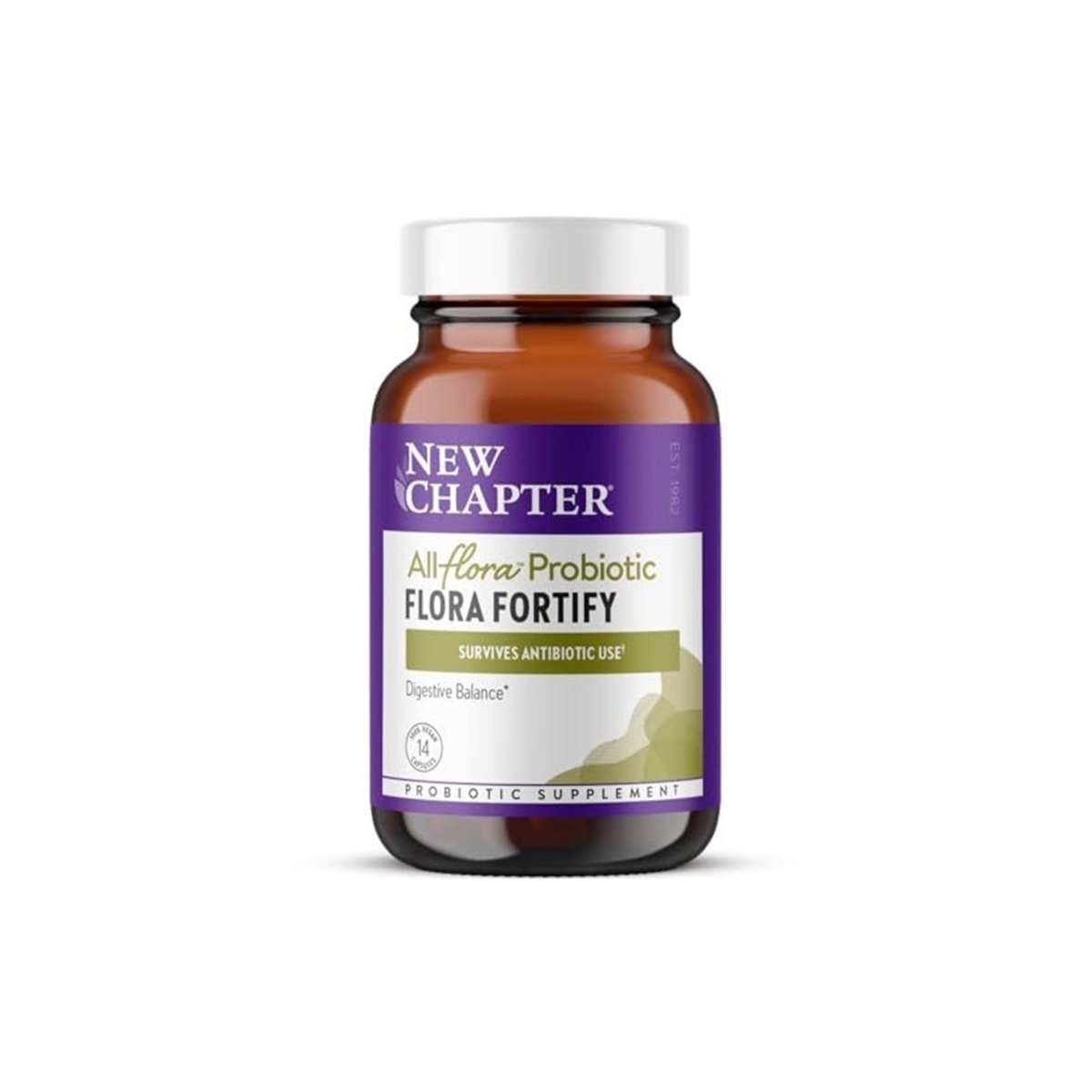 New Chapter All-Flora Probiotic Flora Fortify | 5 Billion CFU, 14 Vegan Capsules - endnutrition.com