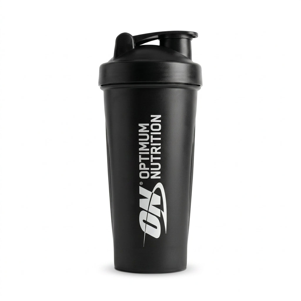 Optimum Nutrition ON Logo Shaker – Black, 600ml – Leakproof, Durable, Easy Mix - Endnutrition.com