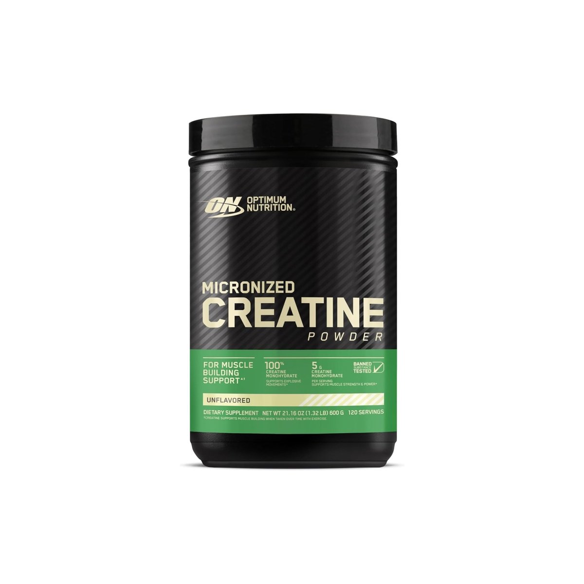 Optimum Nutrition Creatine Powder – Unflavored, 600g – 5g Micronized Creatine Monohydrate for Strength, Power & Recovery - endnutrition.com