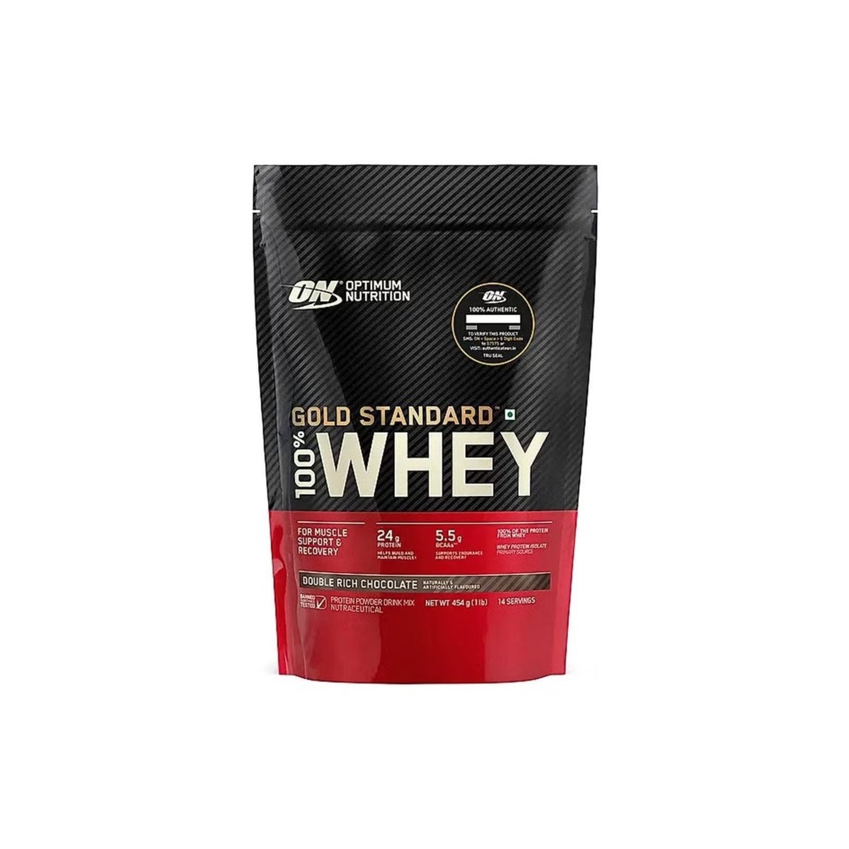 Optimum Nutrition Gold Standard 100% Whey – Double Rich Chocolate, 1 lb – 24g Protein, BCAAs, Glutamine, Muscle Recovery & Lean Growth - endnutrition.com